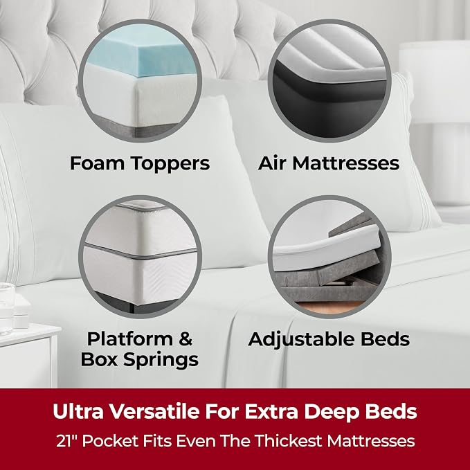 Mellanni Extra Deep Twin XL Sheets - Image 2