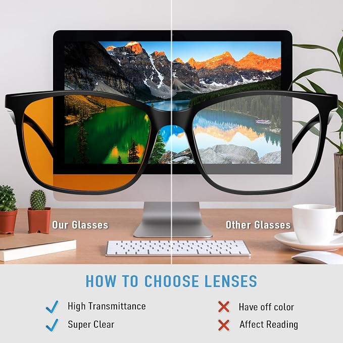Okany Blue Light Blocking Glasses Gaming Computer Glasses Powerful Professional - Image 3