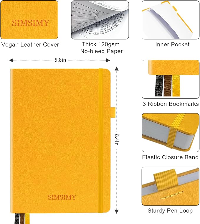 Premade Bullet Dotted Journal Notebook, Pre-made Dot Grid Journaling - Image 7