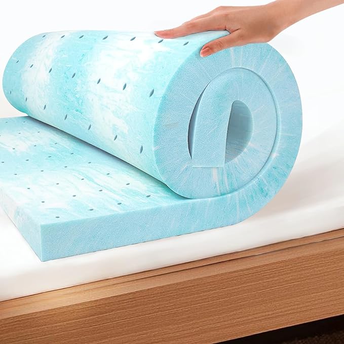 EGO Topper 4 Inch Twin Memory Foam Mattress Topper, Gel Foam Mattress Topper by MLILY