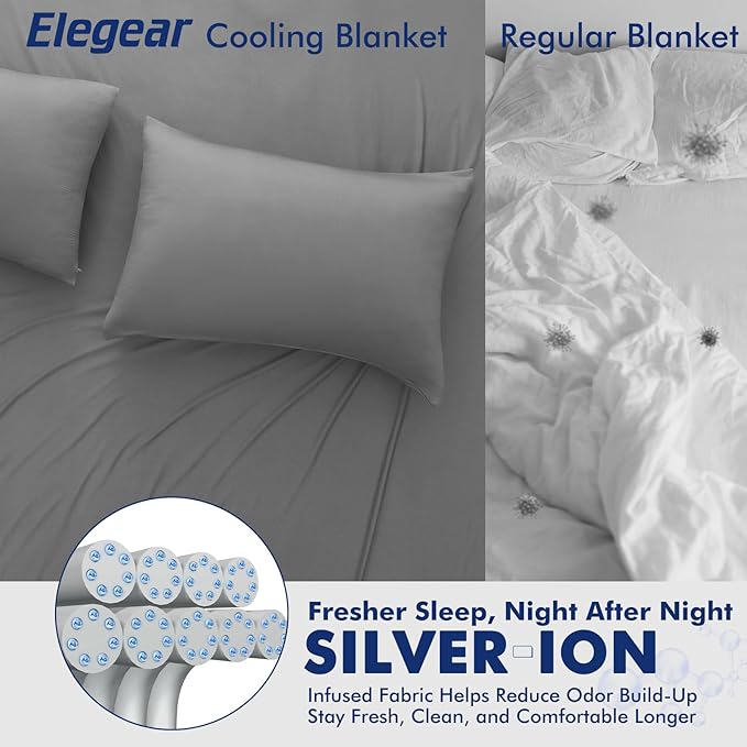 Elegear Cooling Blankets for Hot Sleeper, Arc-Chill 3.0 Cool Fiber - Image 3