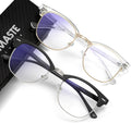 Blue Light Blocking Glasses Vintage Half Frame UV Clear Lens Anti Eyestrain by AOMASTE