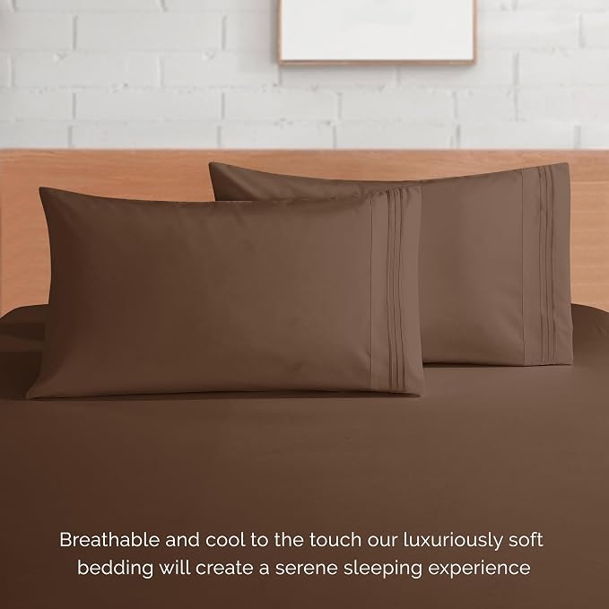 Elegant Comfort Luxurious 1500 Premium Hotel Quality Microfiber 4-Piece Sheet - Image 7