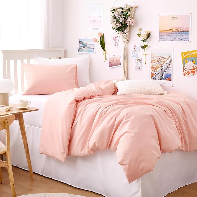 Wake In Cloud - Cotton Duvet Cover Set, Twin Size, 100% Washed Cotton, Linen - Image 5