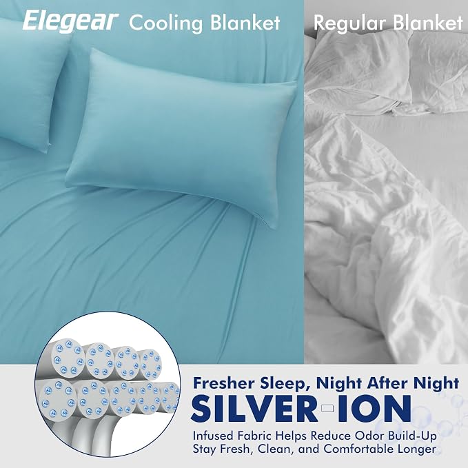 Elegear Cooling Blankets for Hot Sleeper Throw XL, Arc-Chill 3.0 Cool Fiber - Image 3