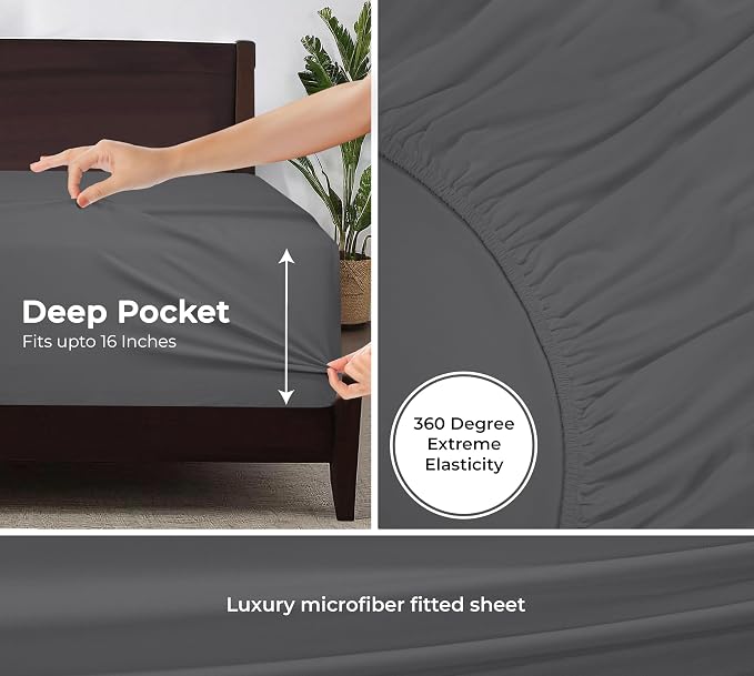 Royale Linens Fitted Sheet Twin - Image 3
