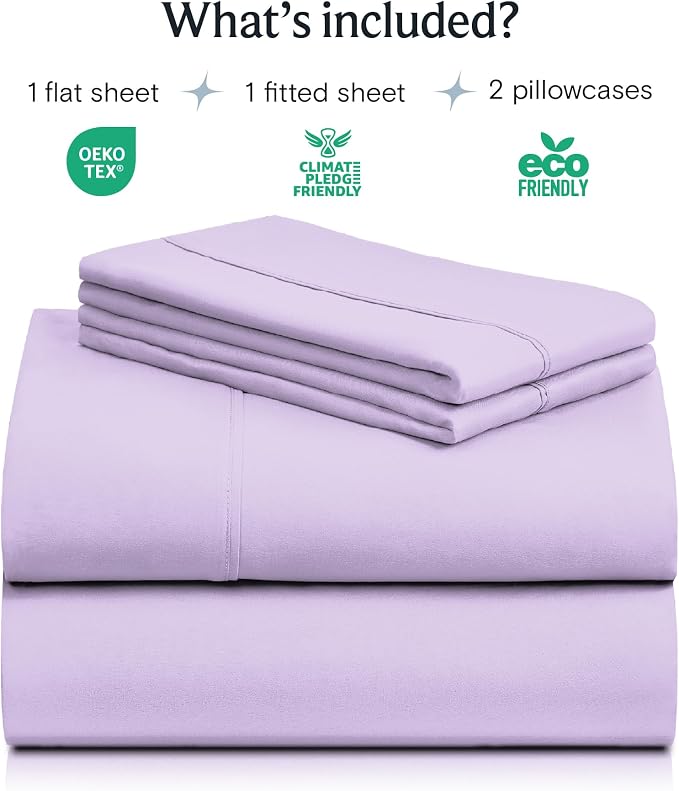 LuxClub 4 PC Queen Sheet Set, Breathable Luxury Bed Sheets, Deep Pockets 18" - Image 2