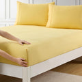 Twin XL Fitted Sheet Only with Full Elastic & Built in Corner Sheet Straps to by SweetHomeCollection