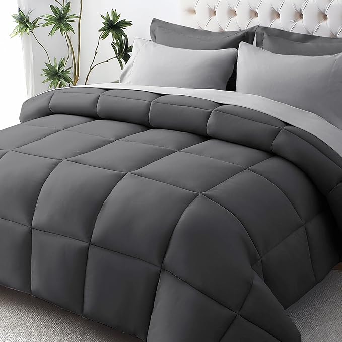 JOLLYVOGUE King Comforter Set, Ultra-Soft Bed in a Bag King Size 7 Pieces by JOLLYVOGUE