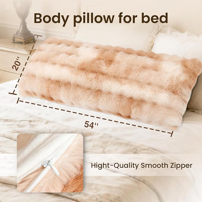 ZonLi Fluffy Body Pillow for Adults, Fuzzy Faux Fur Body Pillow - Image 2