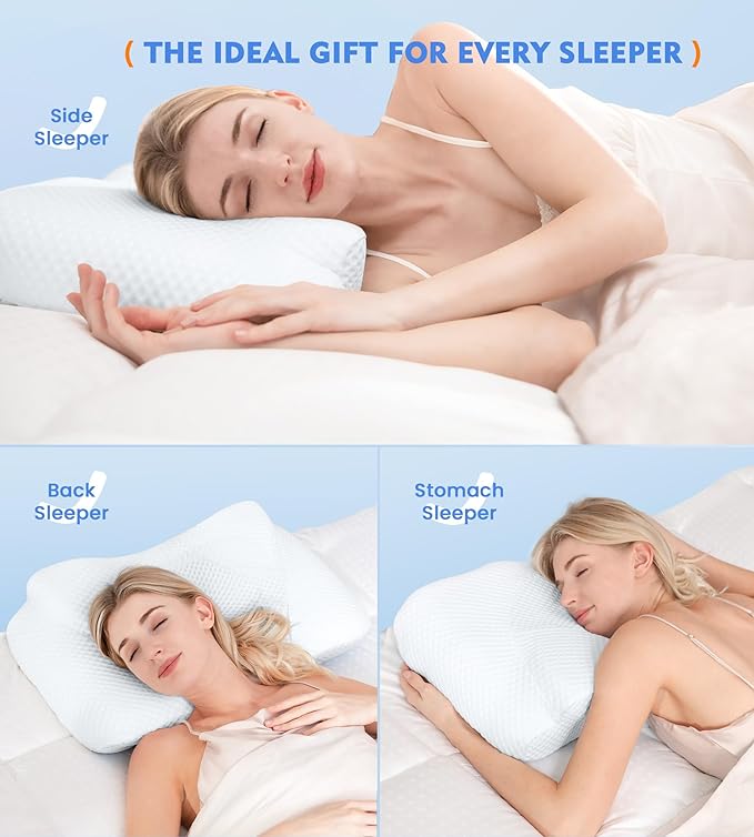 Osteo Cervical Pillow for Neck Pain Relief, Hollow Design Odorless Memory Foam - Image 7