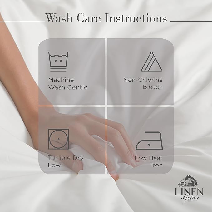 Linen Home 100% Cotton Percale Sheets California King Size, Deep Pocket - Image 5