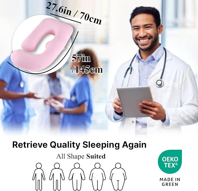 ALLOPERA Pregnancy Pillow, Full Body 57 Inch Maternity Pillow - Image 5