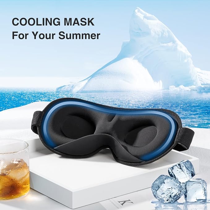YFONG Weighted Sleep Mask, Women Men 3D Eye Mask Blocking Lights Sleeping Mask - Image 7