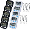 2 Pack Small Digital Kitchen Timer Magnetic Back and On/Off, Classroom Timers by Soseelnee