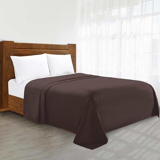 Luxury Flat Sheet on Amazon Elegant Comfort Wrinkle-Free 1500 Premier Hotel by ELEGANTCOMFORT