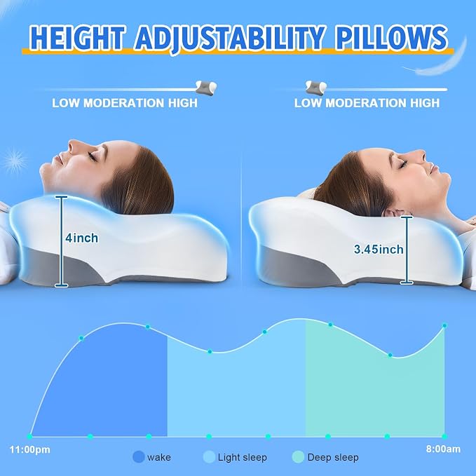 Cervical Neck Pillows with Memory Foam - Image 4