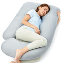 Momcozy Pregnancy Pillows with Cooling Cover, U-Shaped Full Body Maternity by Momcozy