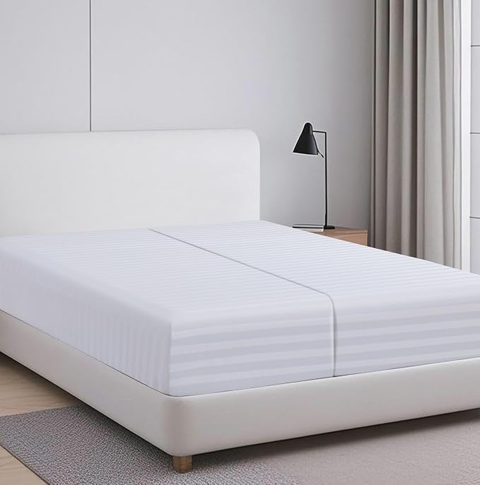2-Pack 100% Egyptian Cotton Fitted Sheet TwinXL Size, 600 Thread Count Cotton - Image 2