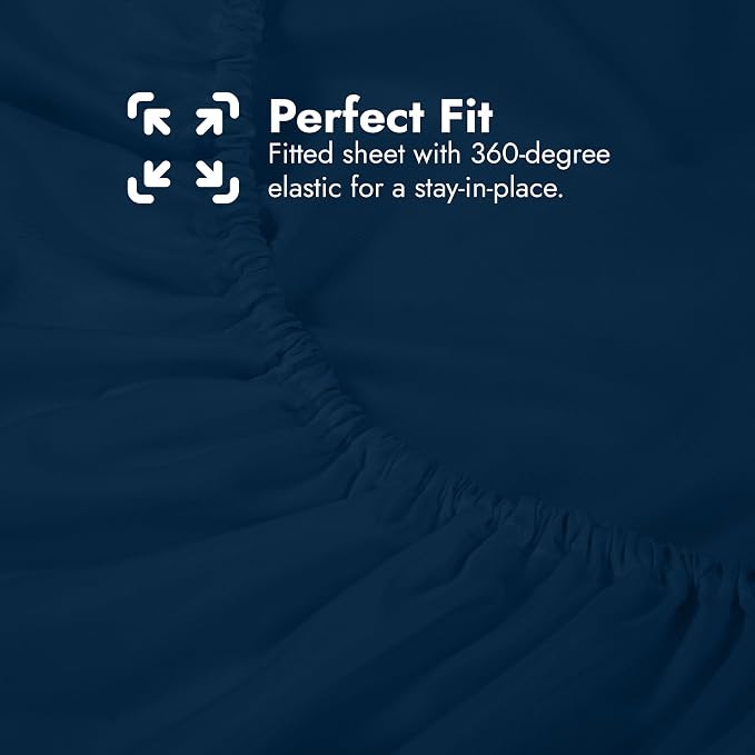 Royale Linens Extra Deep Pocket Full Fitted Sheet Only - Image 6