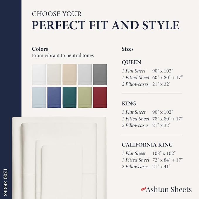 100% Egyptian Cotton Sheets California King Size - Image 8
