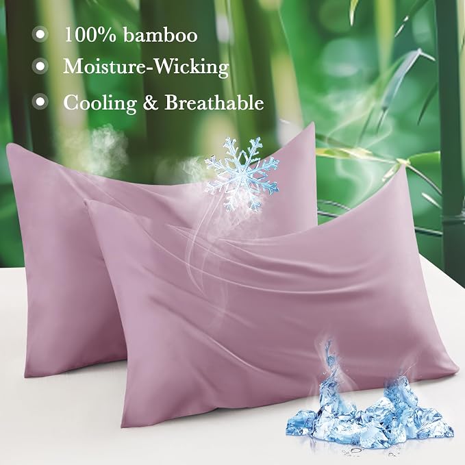 Curved Pillow Case King Size, Side Sleeper Pillow Cases Cover Cooling Rayon - Image 2