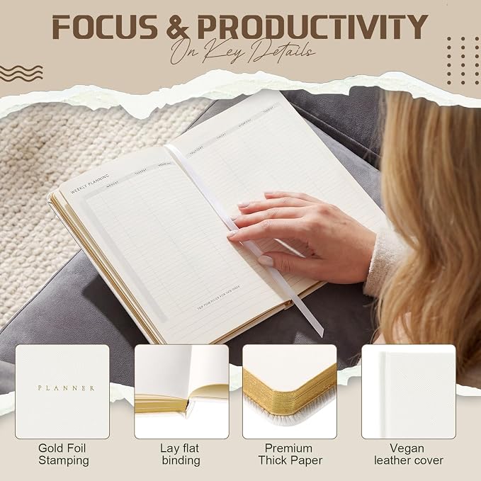Productivity 3-month Planner Undated Daily Weekly Monthly Planner - Image 5