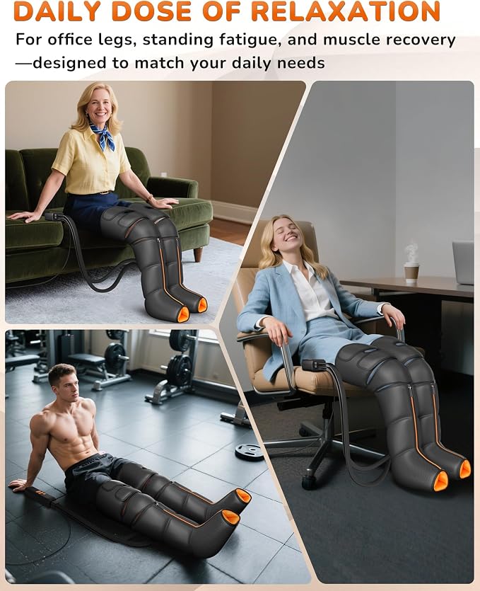 Leg Massager with Heat and Compression : Foot and Calf Massager - Image 5