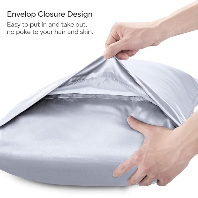 BEDELITE Satin Body Pillow Cover, Super Soft and Cooling Body Pillow Pillowcase - Image 4