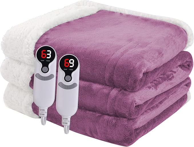 Heated Blanket Electric Blanket Queen Size 84''x90'' by Minervada