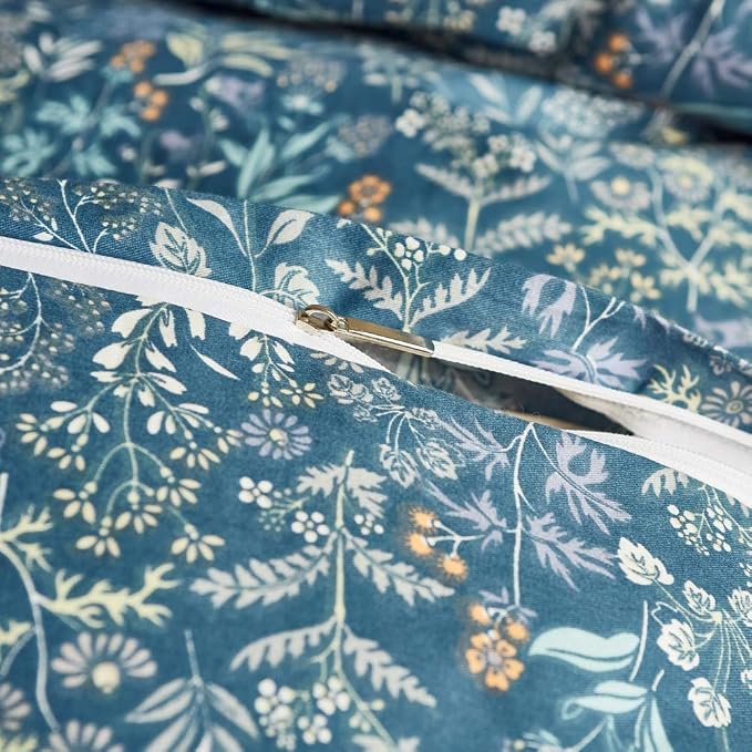 mixinni Small Blue Flower Duvet Cover Twin XL Teen Girls Floral Duvet Comforter - Image 4