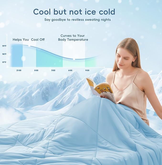 MASVIS Cooling Blankets for Hot Sleepers, Luxury Lightweight Cozy Soft Throw - Image 6