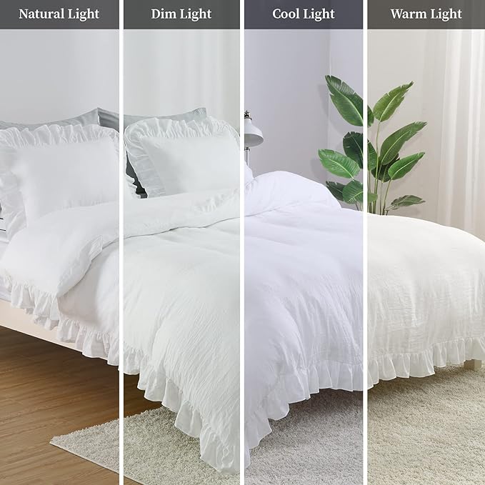 Ruffle Duvet Cover King Size, 104x90 in - Image 7