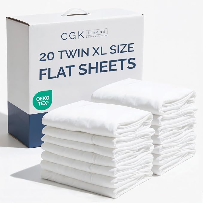 Twin XL Size Flat Sheets by CGKUnlimited