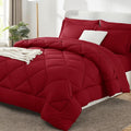 CozyLux King Size Comforter Set Dark Red by CozyLux