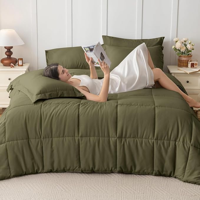 JOLLYVOGUE Full Comforter Set, Ultra-Soft Bed in a Bag Full Size 7 Pieces - Image 7