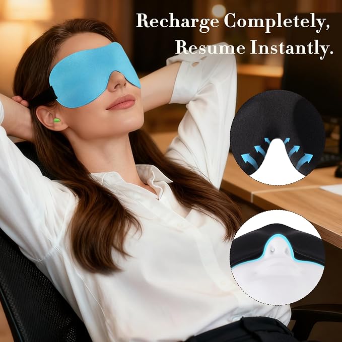 PrettyCare 3D Sleep Mask 2 Pack, Eye Mask - Image 5