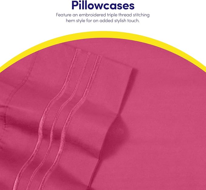 Twin Size Sheet Set with Built-in Sheet Straps - Image 6
