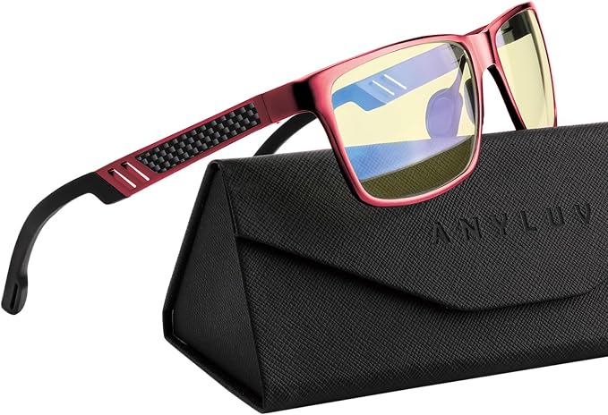 ANYLUV Blue Light Blocking Glasses Men Computer Gaming Glasses Lightweight by ANYLUV