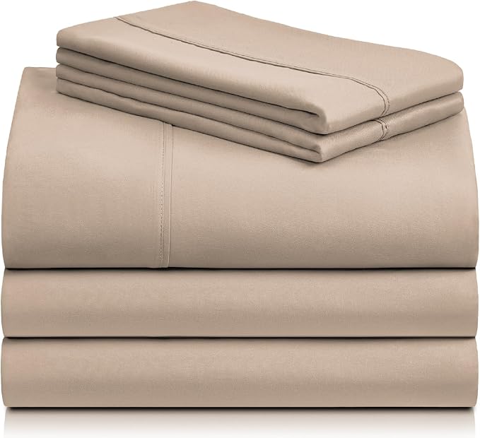 LuxClub 5 PC Split King Sheet Set, Breathable Luxury Bed Sheets, Deep Pockets - Image 9