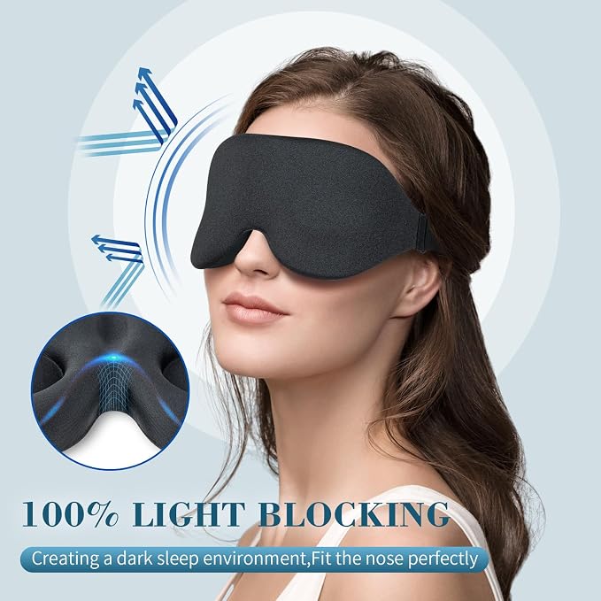 ZGGCD Sleep Mask for Side Sleeper, Light Blocking Sleeping Eye Mask for Women - Image 2