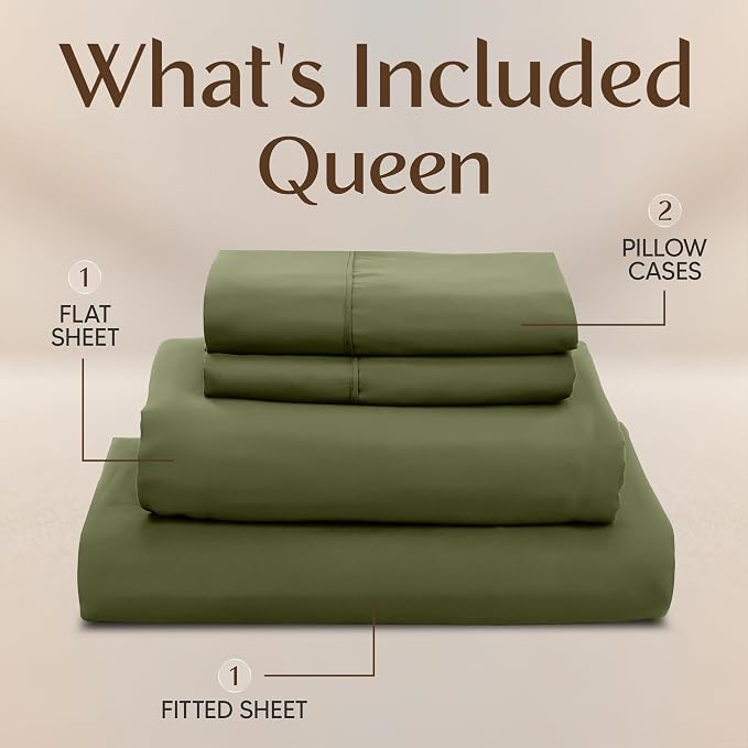 Utopia Bedding Queen Size Sheet Set – 4 Piece Bed Sheets, Soft and Breathable - Image 3