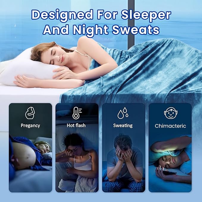 Topcee Cooling Throw Blanket for Hot Sleepers, Arc-Chill Q-Max >0.5 Cool Fiber - Image 4