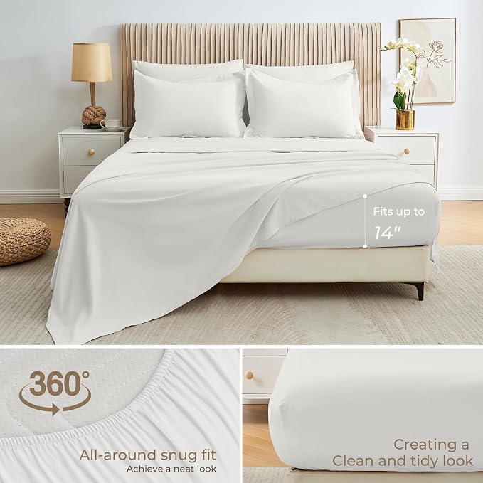 Sasttie King Size Comforter Set, 7 Pieces Bed in a Bag King, Complete Bedding - Image 4