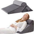 Bedluxe 3Pcs Orthopedic Bed Wedge Pillow Set, Foam Wedge Pillow Post Surgery by Bedluxe