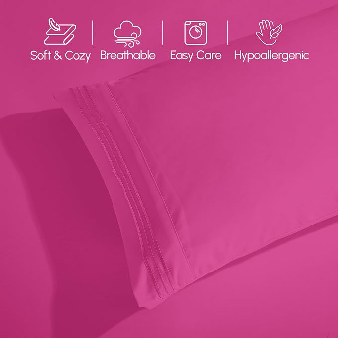 Elegant Comfort Luxurious 1500 Premium Hotel Quality Microfiber 4-Piece Sheet - Image 8