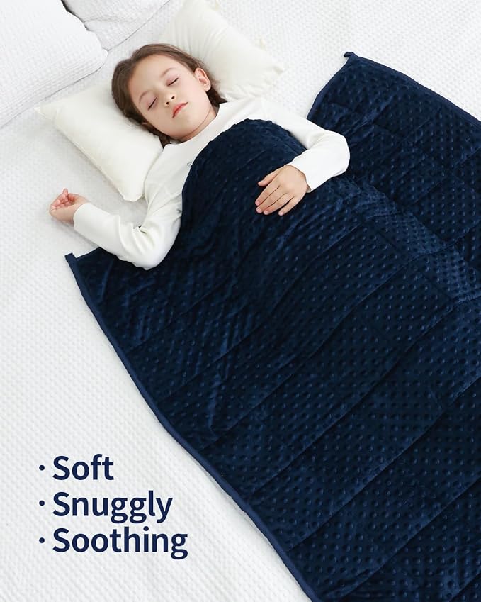 Mr. Sandman Weighted Blanket 3LBS 36 x 48 Inches, Minky Dots Heavy Blanket - Image 7