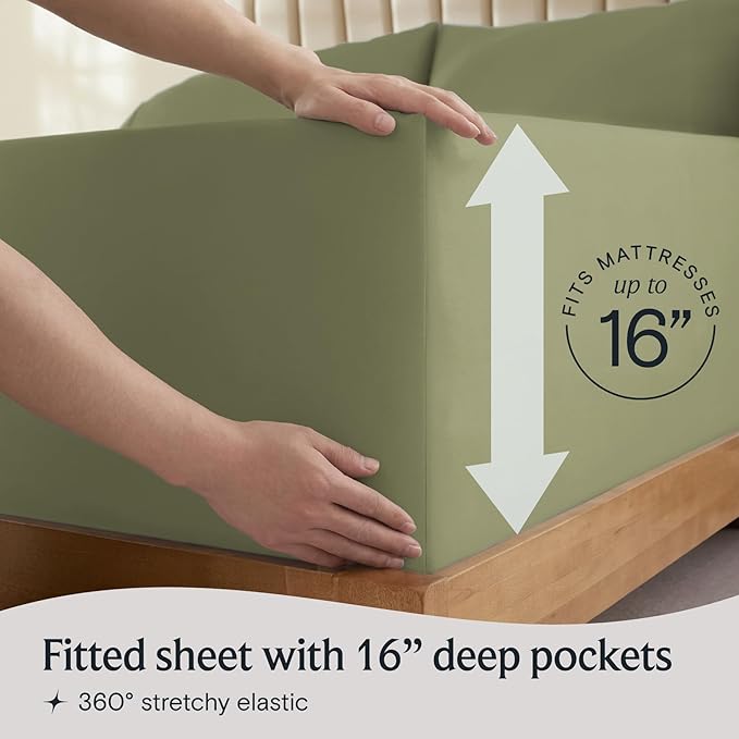 LuxClub 4 PC Full Sheet Set, Breathable Luxury Bed Sheets, Deep Pockets 18" - Image 6