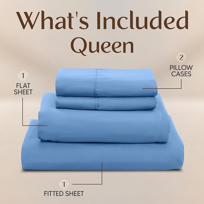 Utopia Bedding Queen Size Sheet Set – 4 Piece Bed Sheets, Soft and Breathable - Image 3