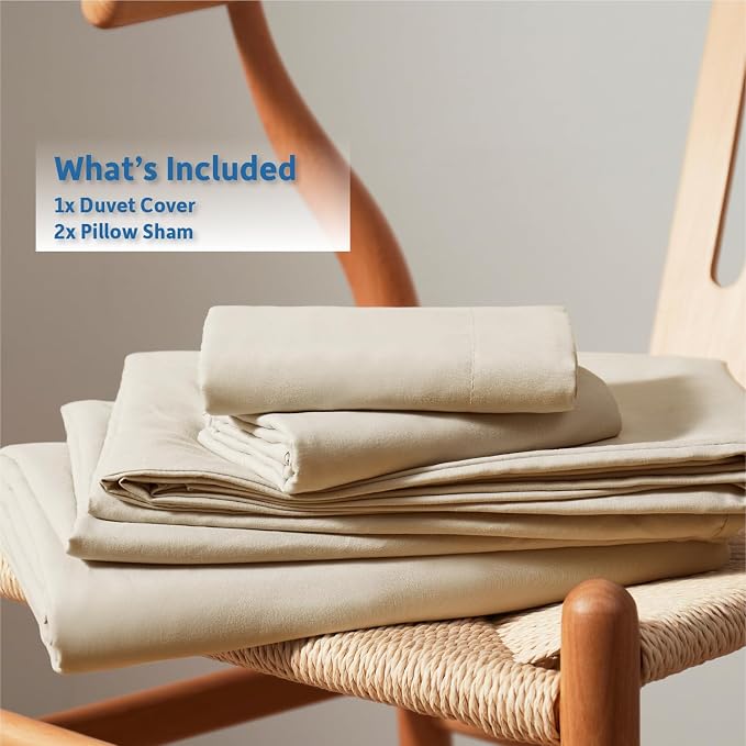 Nestl Beige Cream California King Duvet Cover Sets - Image 9